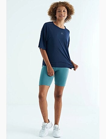 T-shirt oversize con girocollo tommy