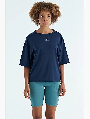 T-shirt oversize con girocollo tommy