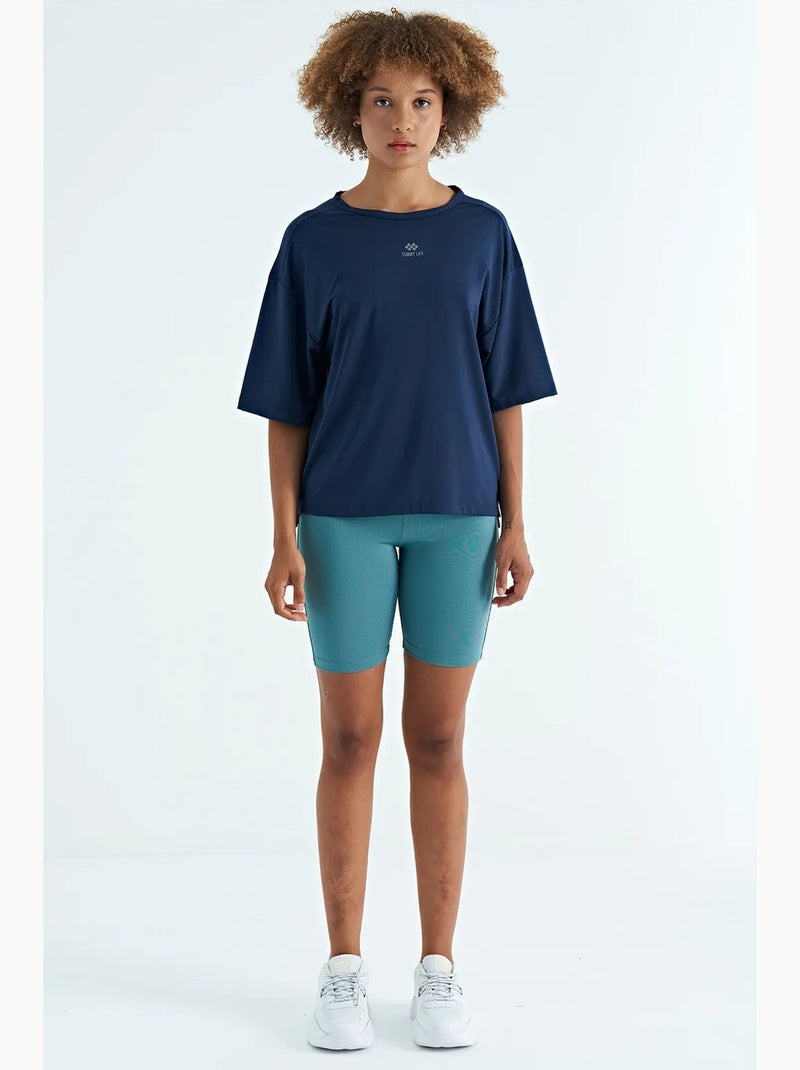 T-shirt oversize con girocollo tommy Blu cobalto - Kiabi