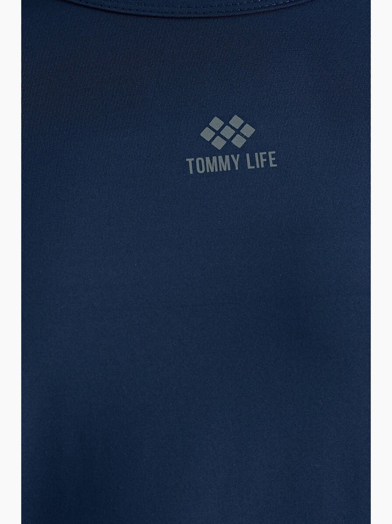 T-shirt oversize con girocollo tommy Blu cobalto - Kiabi