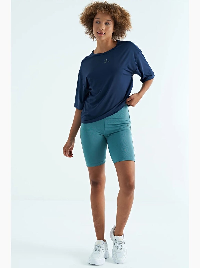 T-shirt oversize con girocollo tommy Blu cobalto - Kiabi