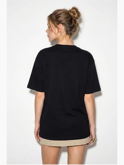 T-shirt oversize con ricamo e paillettes, girocollo lucci - Kiabi