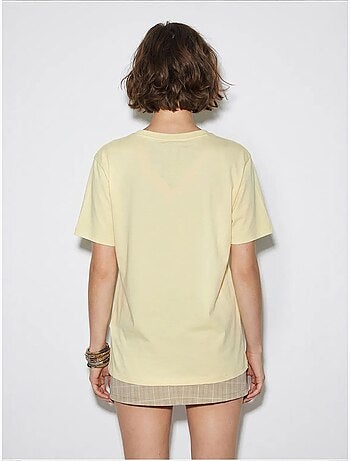 T-shirt oversize con scollo a v e stampa lucci
