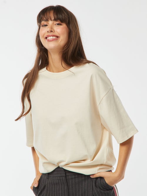 T-shirt oversize con scollo tondo - Kiabi