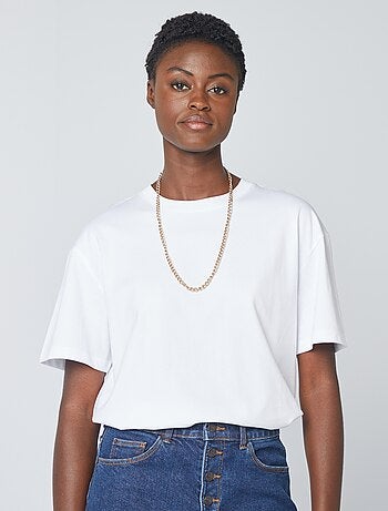 T-shirt oversize con scollo tondo