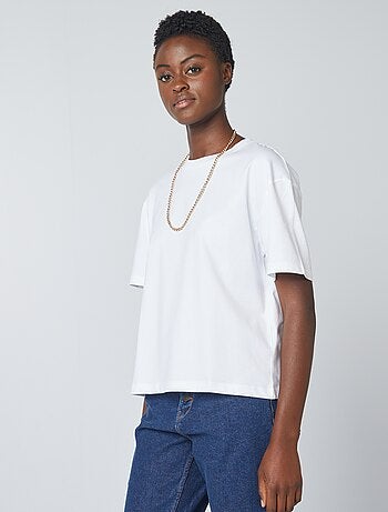T-shirt oversize con scollo tondo