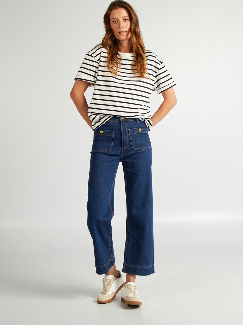 T-shirt oversize con scollo tondo BIANCO - Kiabi