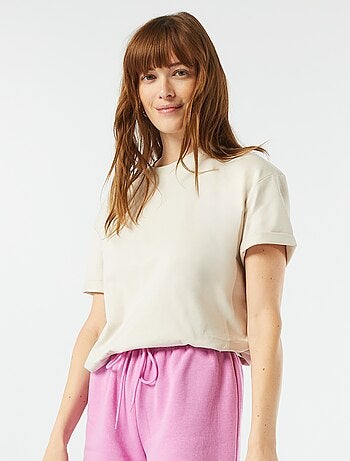 T-shirt oversize con scollo tondo