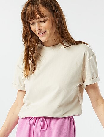 T-shirt oversize con scollo tondo