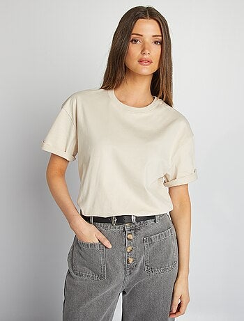 T-shirt oversize con scollo tondo