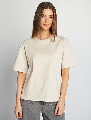 T-shirt oversize con scollo tondo