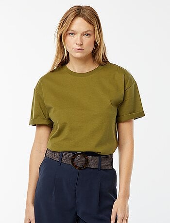 T-shirt oversize con scollo tondo