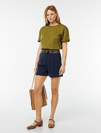T-shirt oversize con scollo tondo