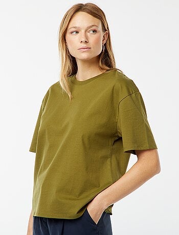 T-shirt oversize con scollo tondo