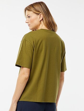 T-shirt oversize con scollo tondo