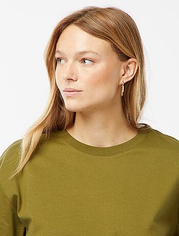 T-shirt oversize con scollo tondo