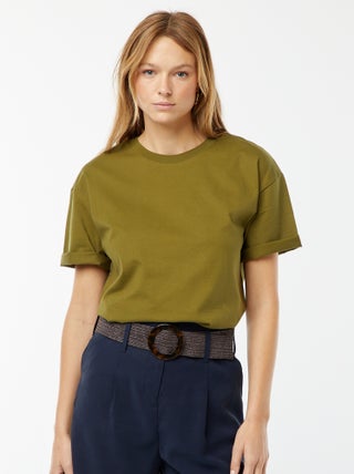 T-shirt oversize con scollo tondo