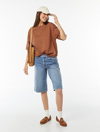 T-shirt oversize con scollo tondo
