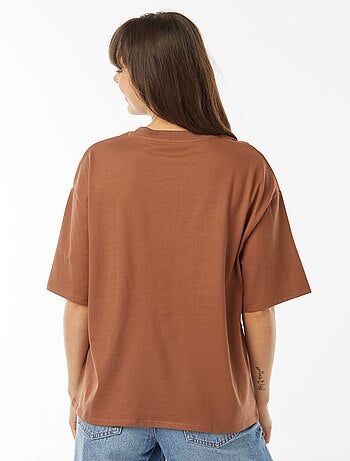 T-shirt oversize con scollo tondo
