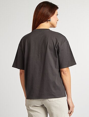 T-shirt oversize con scollo tondo