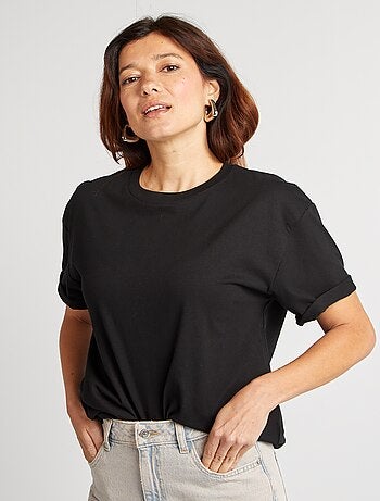 T-shirt oversize con scollo tondo