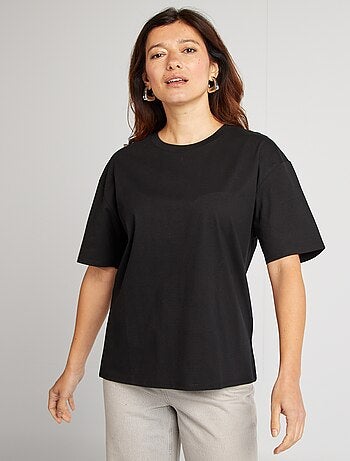 T-shirt oversize con scollo tondo
