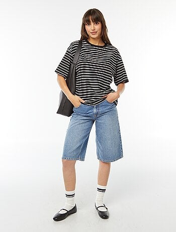 T-shirt oversize con scollo tondo