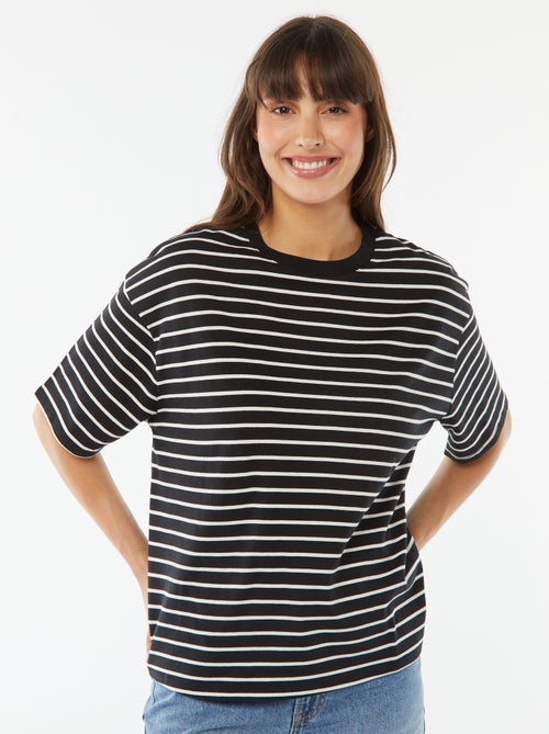 T-shirt oversize con scollo tondo - Kiabi