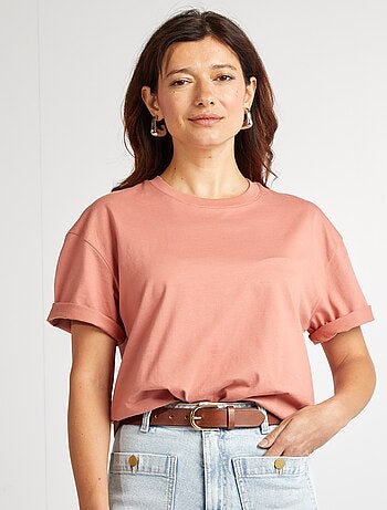 T-shirt oversize con scollo tondo
