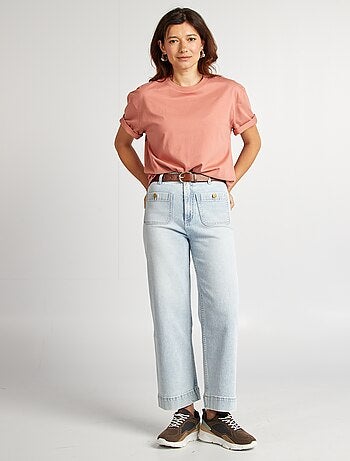 T-shirt oversize con scollo tondo