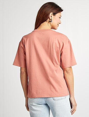 T-shirt oversize con scollo tondo