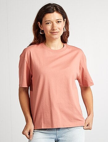 T-shirt oversize con scollo tondo