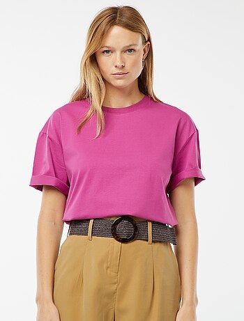 T-shirt oversize con scollo tondo