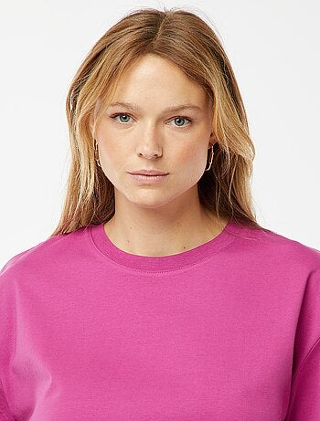 T-shirt oversize con scollo tondo
