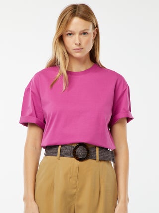 T-shirt oversize con scollo tondo