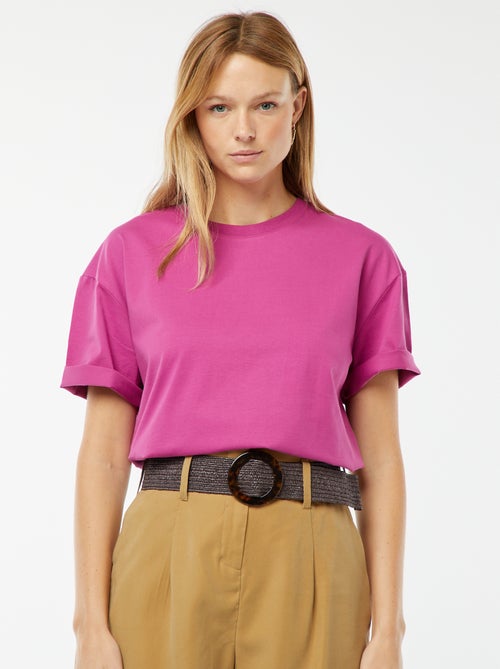 T-shirt oversize con scollo tondo - Kiabi
