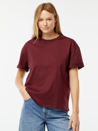 T-shirt oversize con scollo tondo