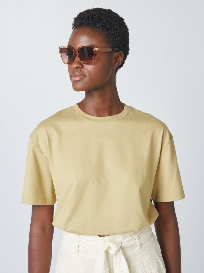 T-shirt oversize con scollo tondo VERDE - Kiabi