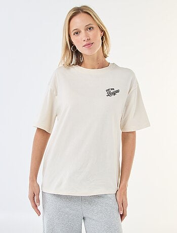 T-shirt oversize con scritta