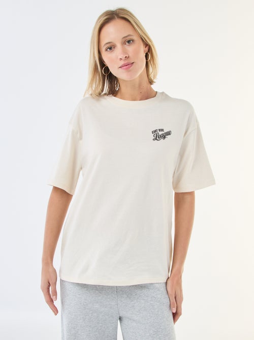 T-shirt oversize con scritta - Kiabi