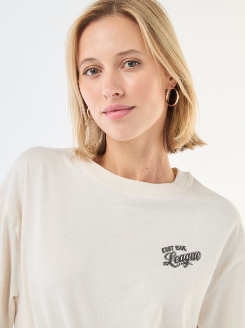 T-shirt oversize con scritta - Kiabi