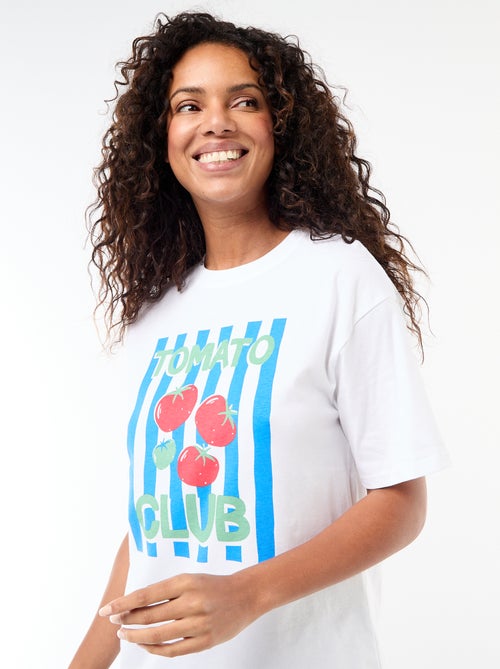 T-shirt oversize con scritta - Kiabi