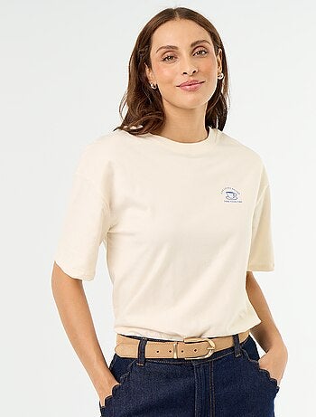 T-shirt oversize con scritta