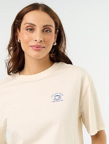 T-shirt oversize con scritta