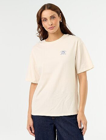 T-shirt oversize con scritta