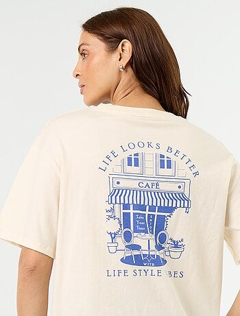 T-shirt oversize con scritta
