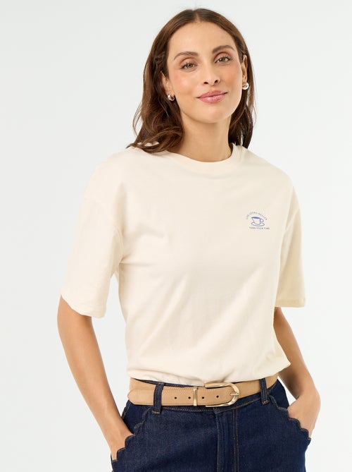 T-shirt oversize con scritta - Kiabi T-shirt oversize con scritta - Kiabi