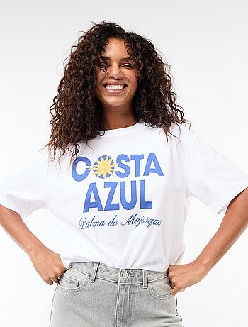 T-shirt oversize con scritta