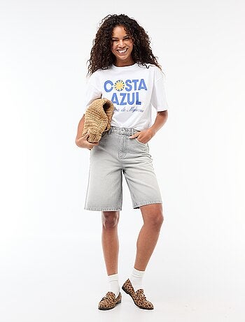 T-shirt oversize con scritta