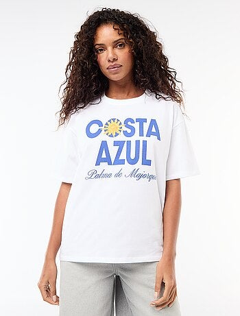 T-shirt oversize con scritta